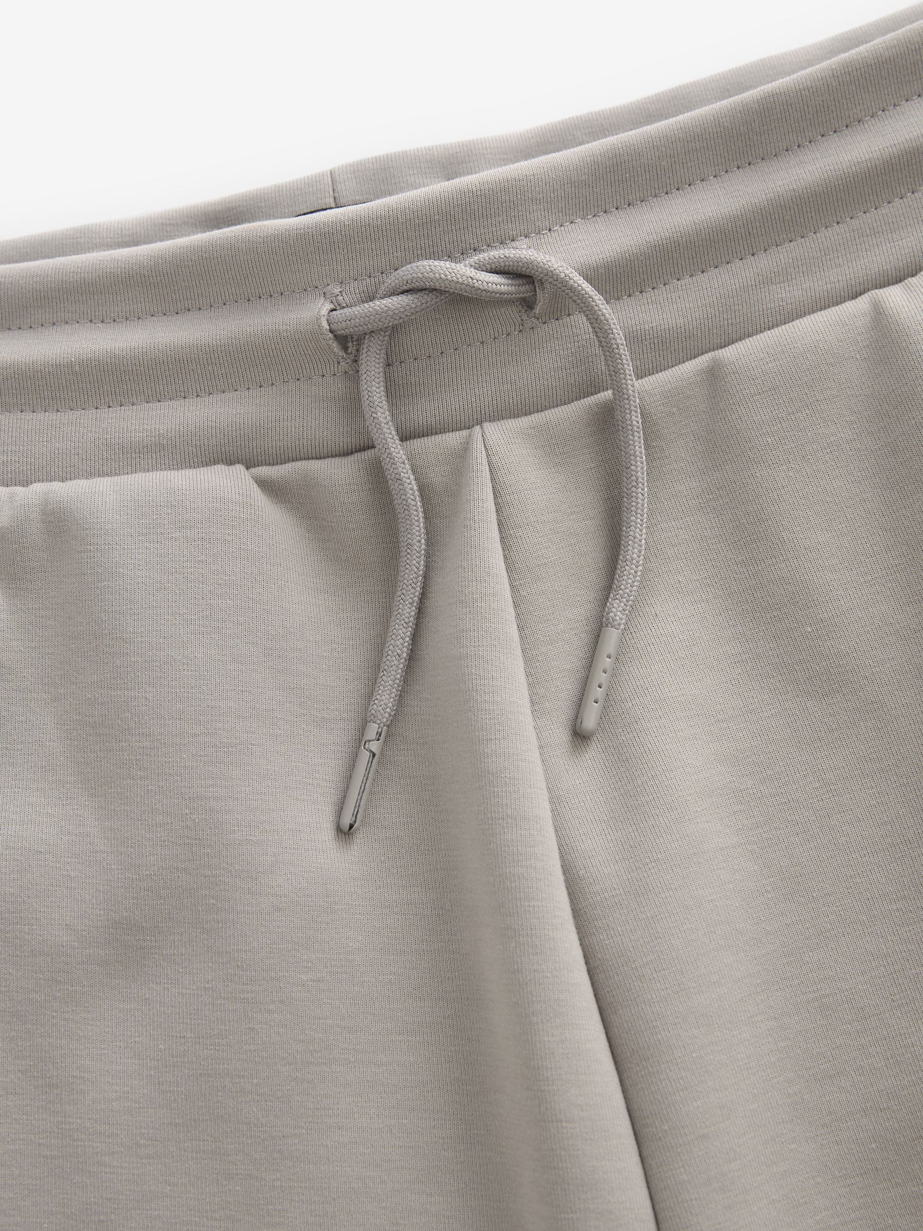Grijs - Jersey shorts met ritszakje