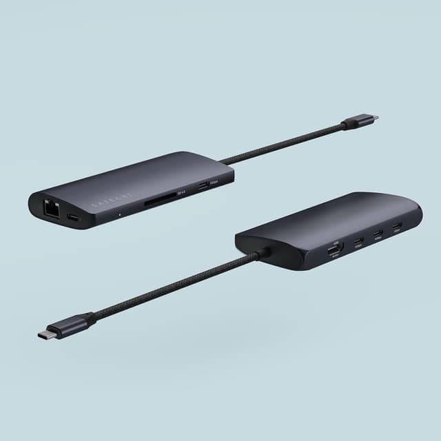 Satechi USB-C 8K Ethernet V3 Multiport USB-hub (Midnight)