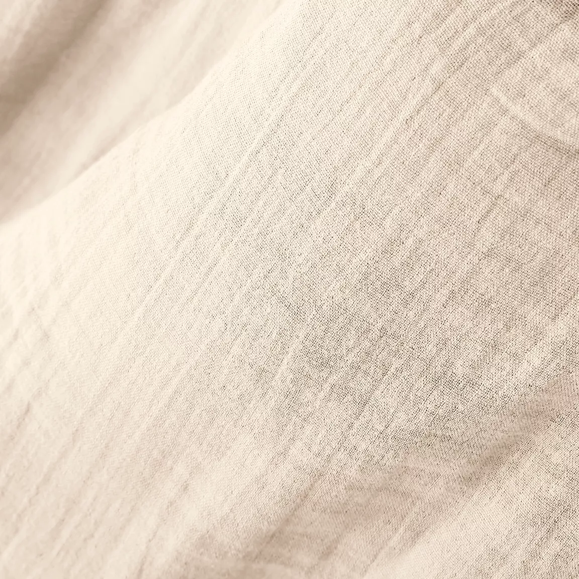 Rideau gaze de coton ajustable (280 x max 300 cm) Gaïa Beige pampa