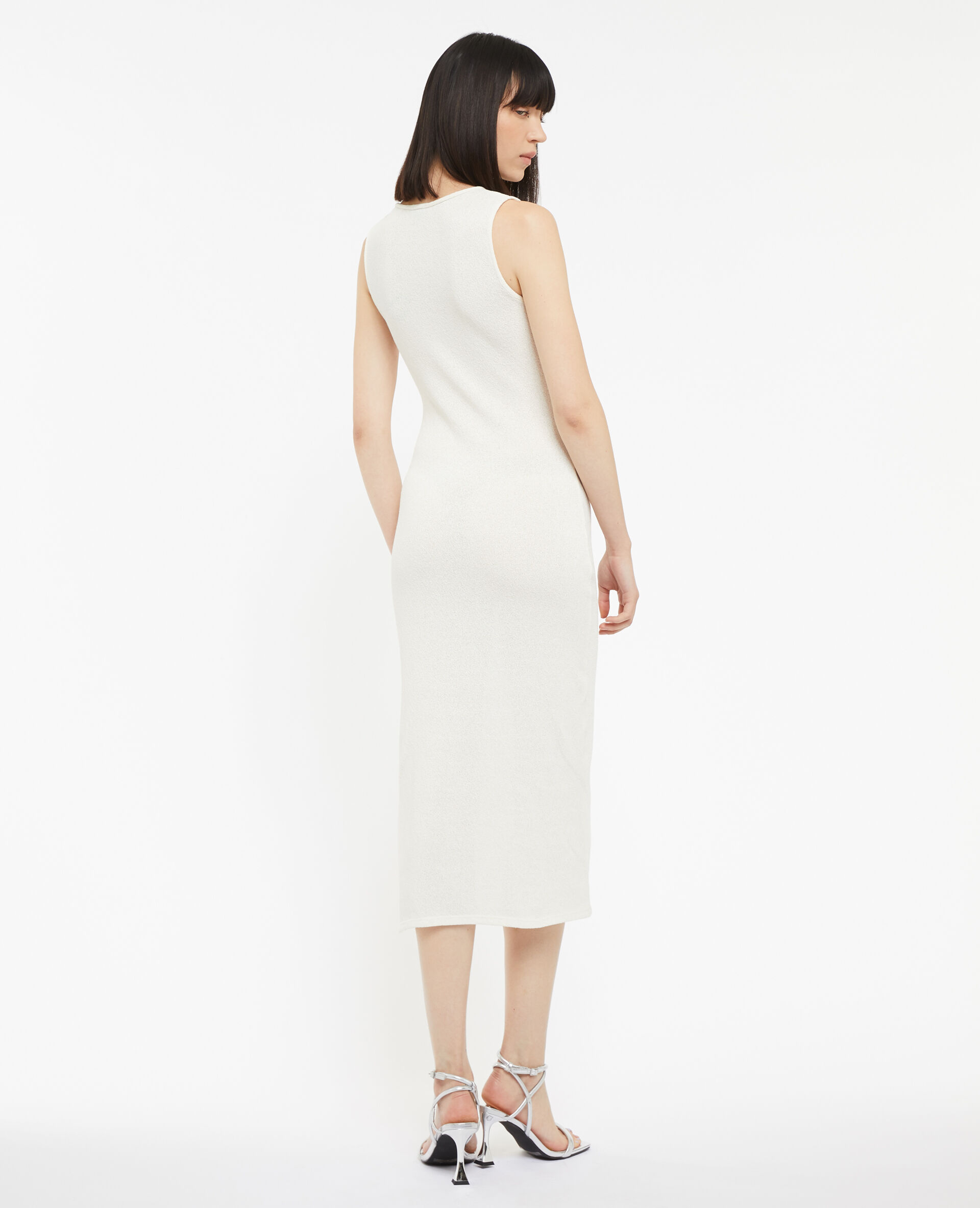 Robe longue en maille - Blanc