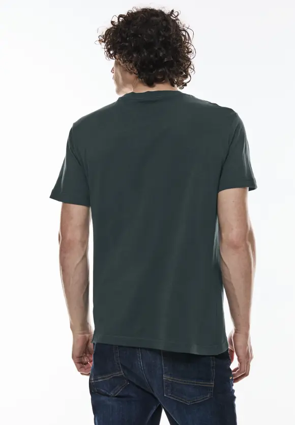 T-Shirt mit Brustprint - dark urban green