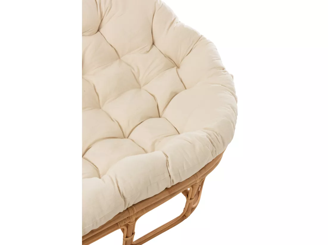 Fauteuil & Coussin en Rotin 