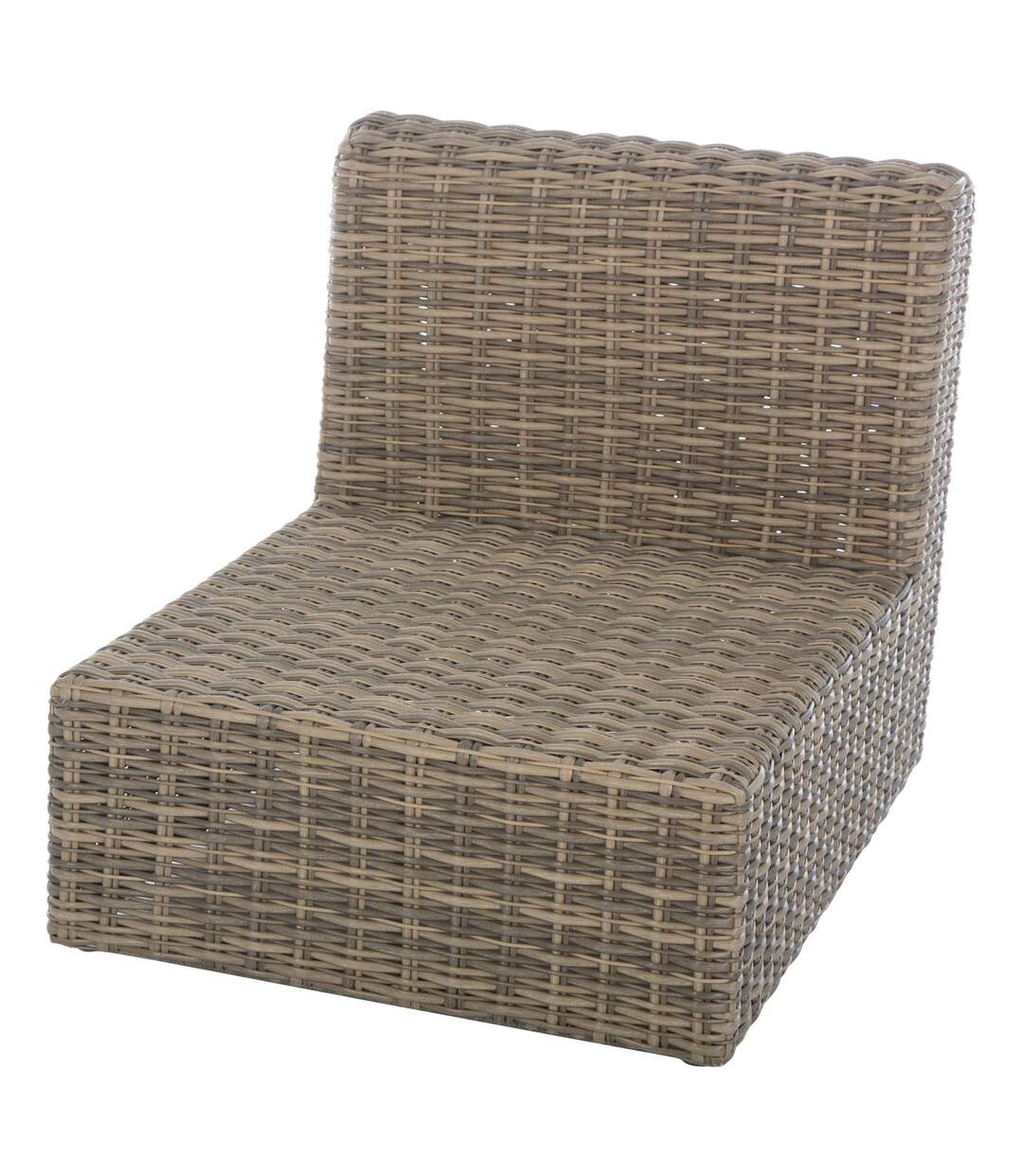 Fauteuil chauffeuse de jardin en résine tressée Moorea - Marron naturae