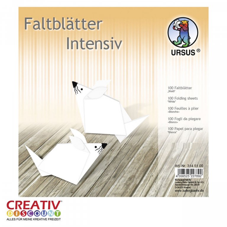 Origami Faltblätter, durchgefärbt, einfarbig