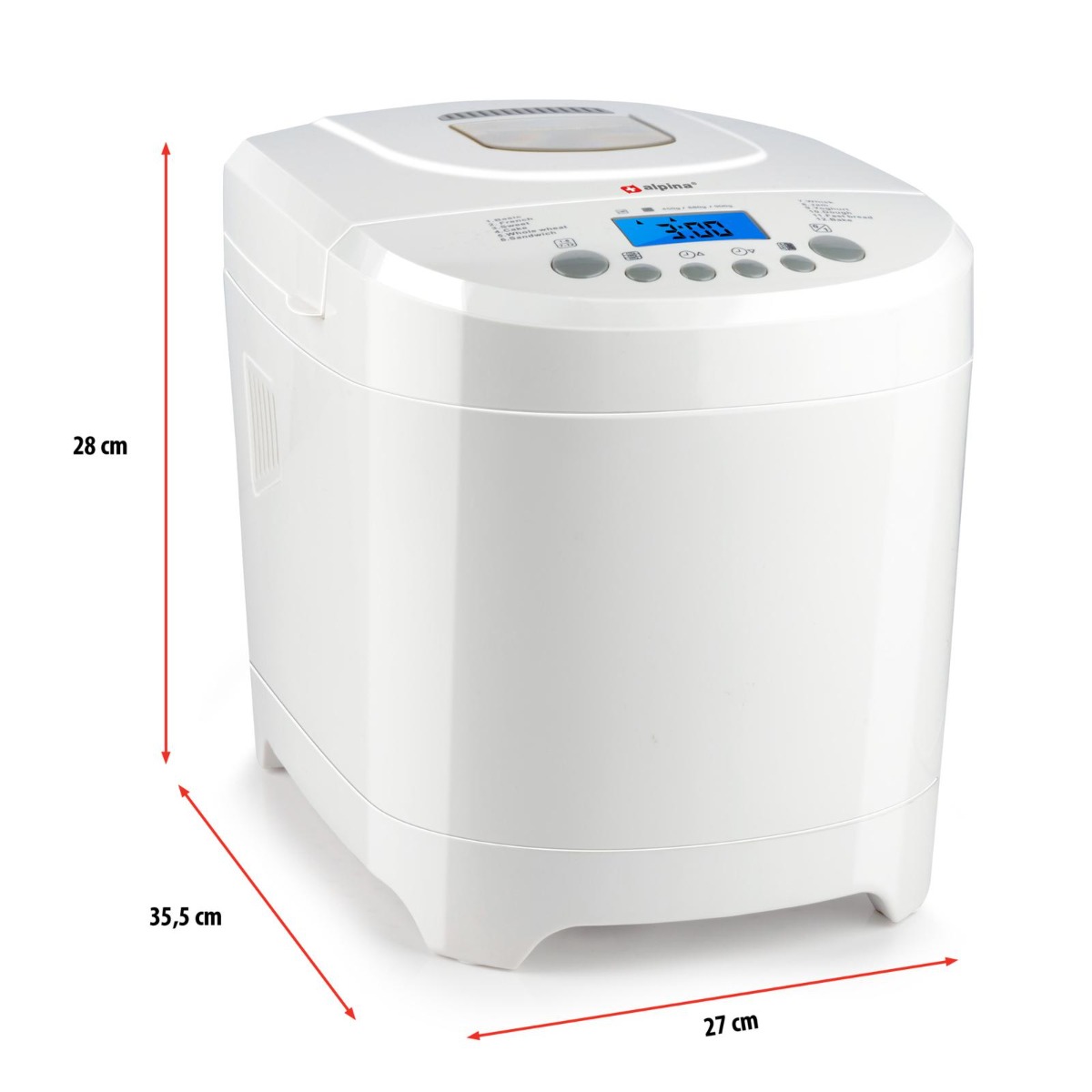 Alpina Broodbakmachine, 0.9kg, 600W