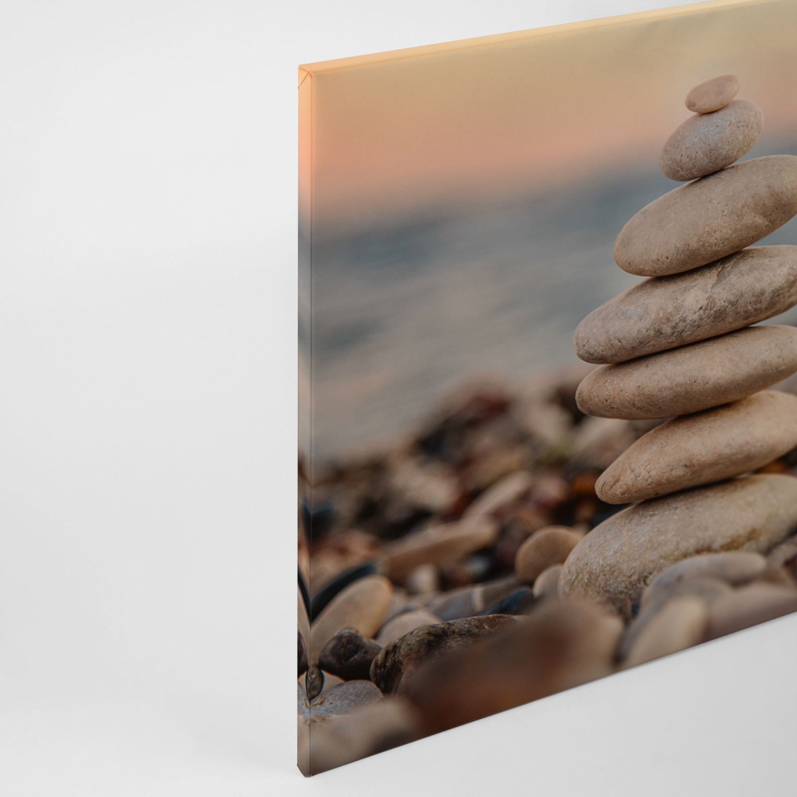 Leinwandbild STRAND - beige - 90x60 cm