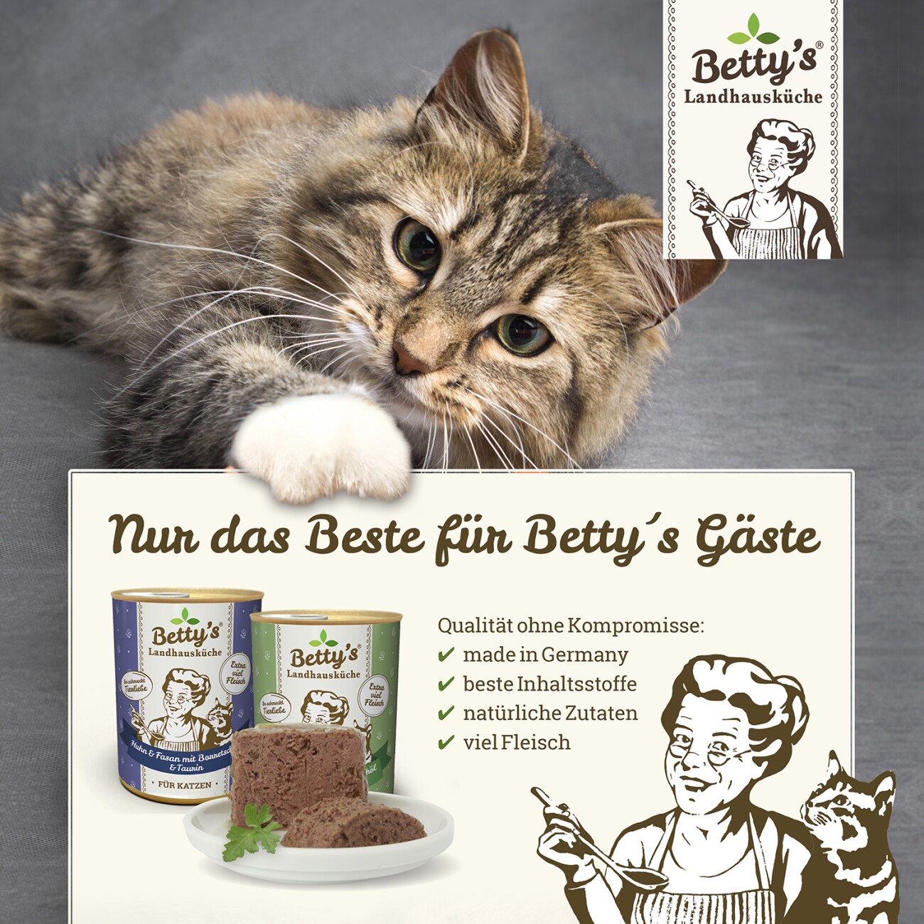 Betty's Landhausküche mit Truthahn & Borretschöl 6x200 g