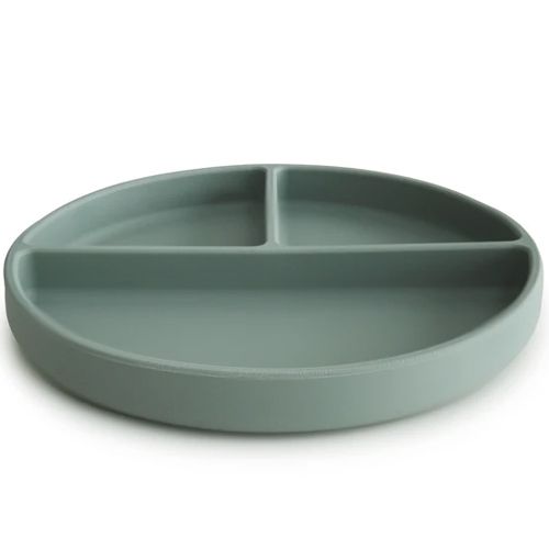 Mushie siliconen vakjesbord met zuignap - camebridge blue