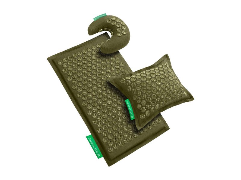 Pranamat Massage Set Nackenkissen Green Massage-Set – Nackenkissen, Matte und Kissen