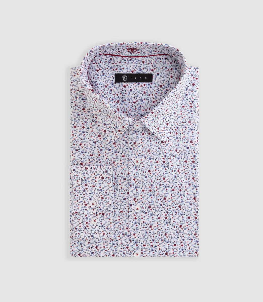 Chemise à imprimé floral blanche 