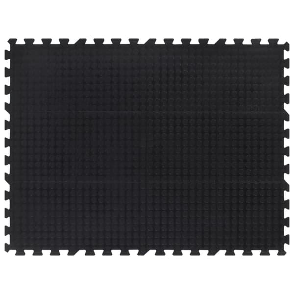 vidaXL Gulvfliser i gummi svart 12 mm 90x120 cm