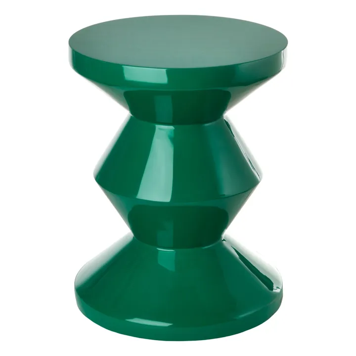Pols Potten Tabouret Zig Zag | Vert foncé
