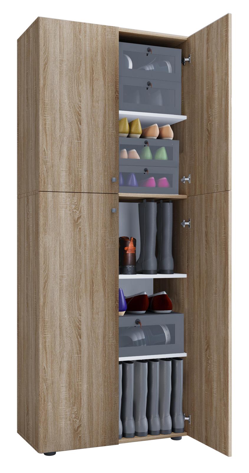 Mehrzweckschrank LONA XXL - Sonoma-Eiche - Holz - 184 cm