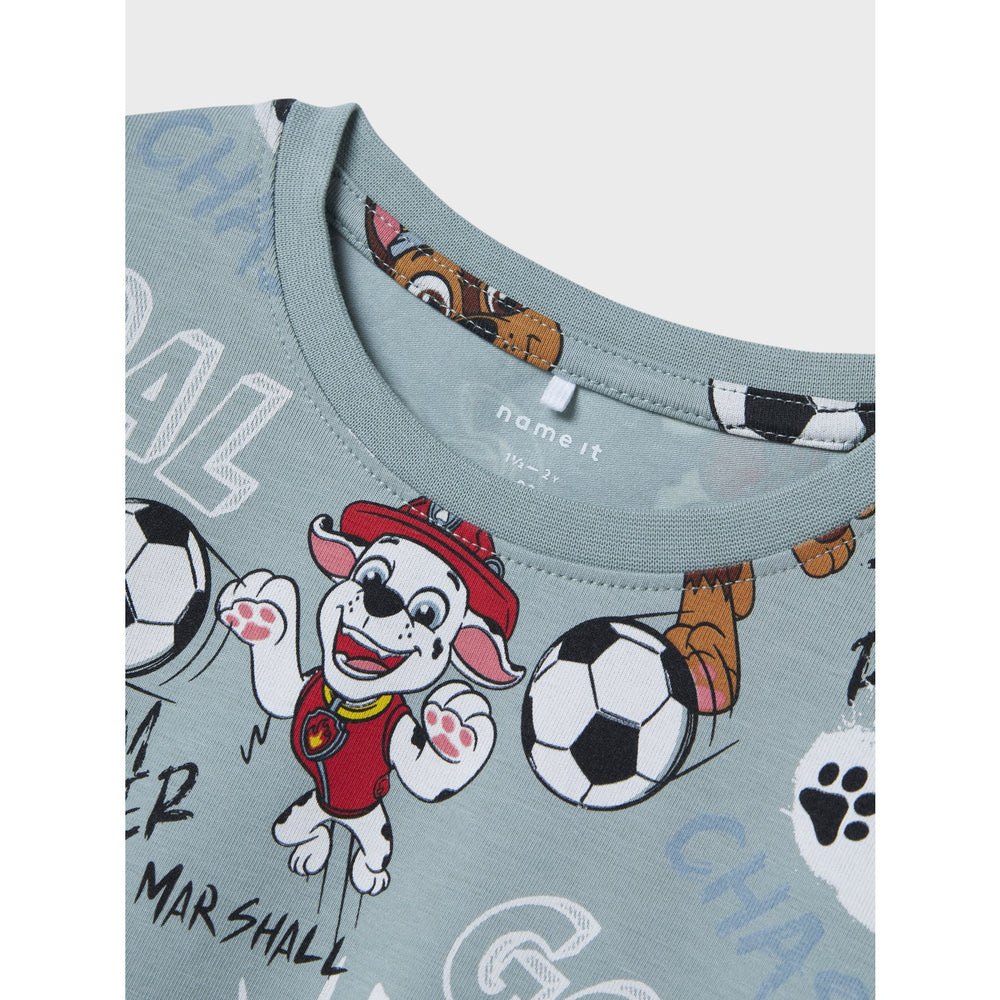 Køb Name It Dusty Blue Nmmjubi Paw Nreg Ss Top Cplg