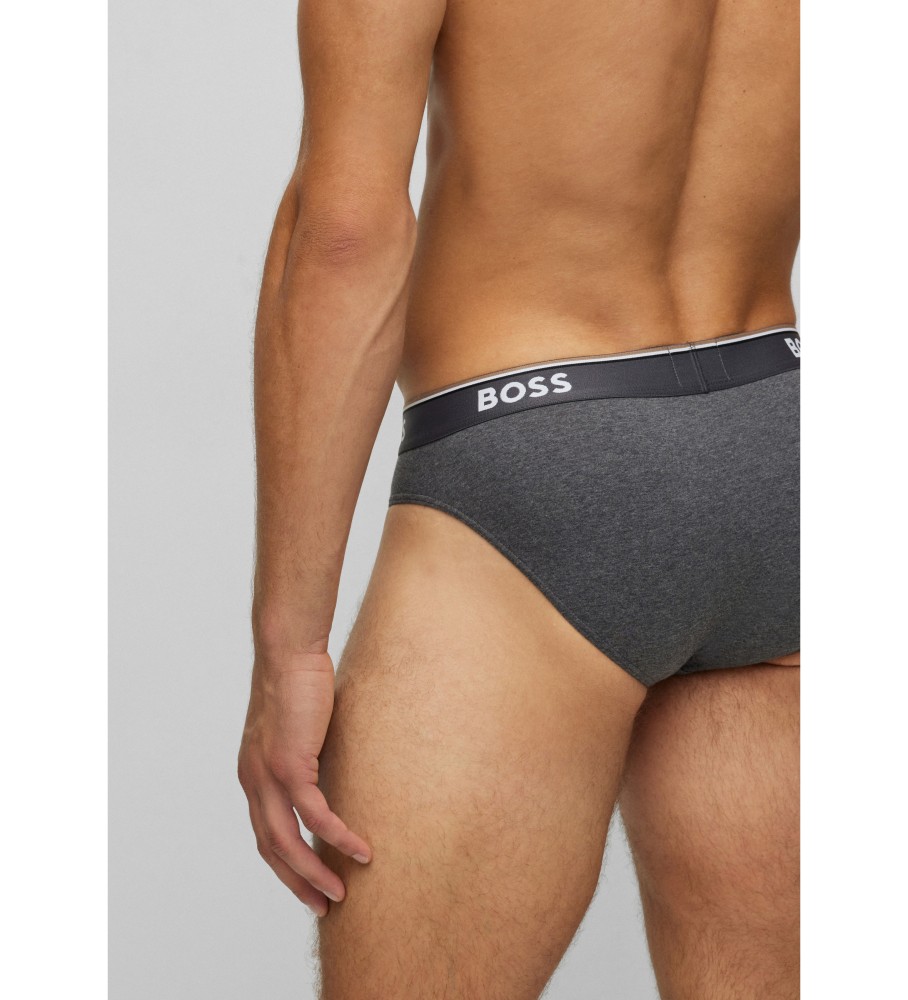 Conjunto de 3 Cuecas BOSS Cinza