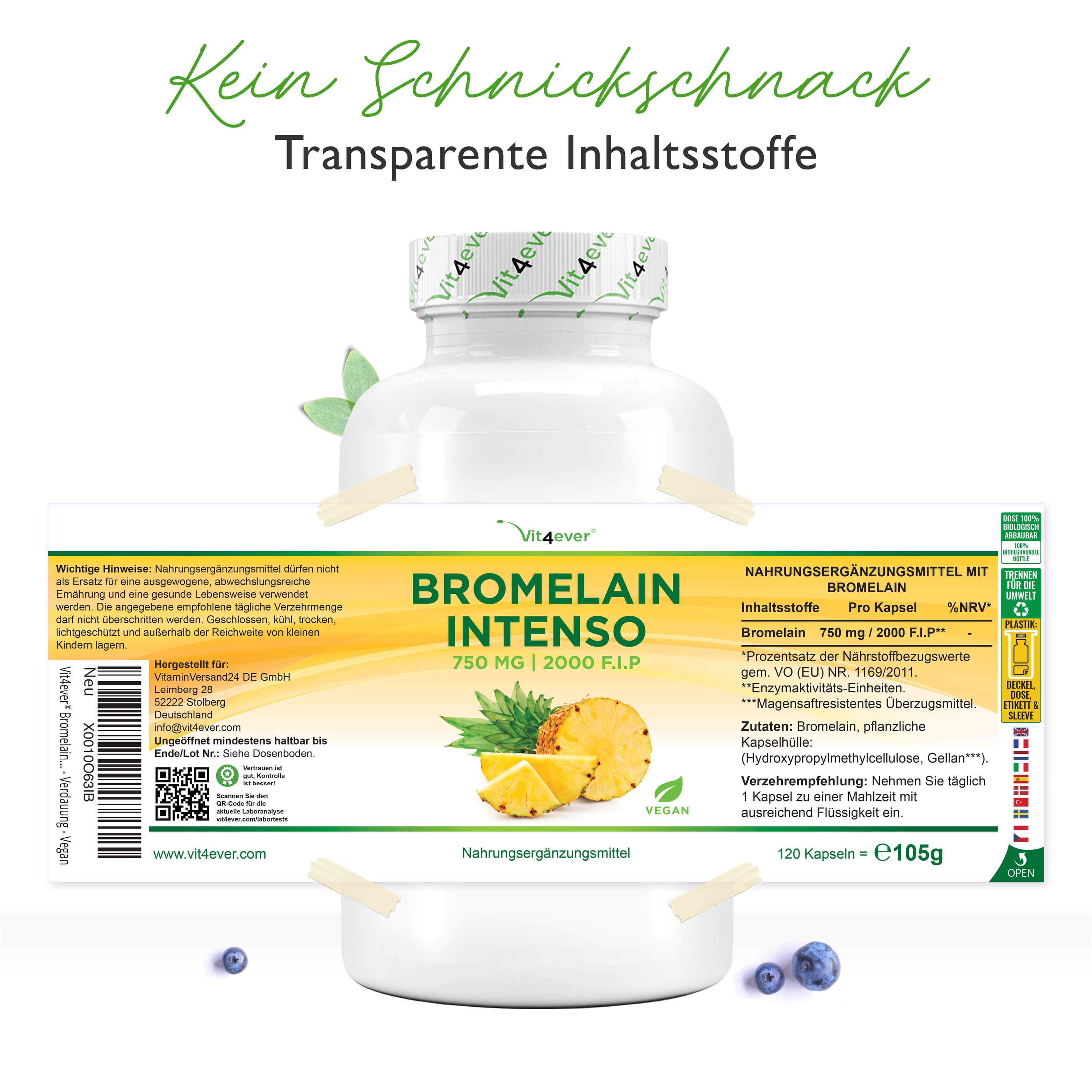vit4ever Bromelain Intenso (2000 F.I.P)