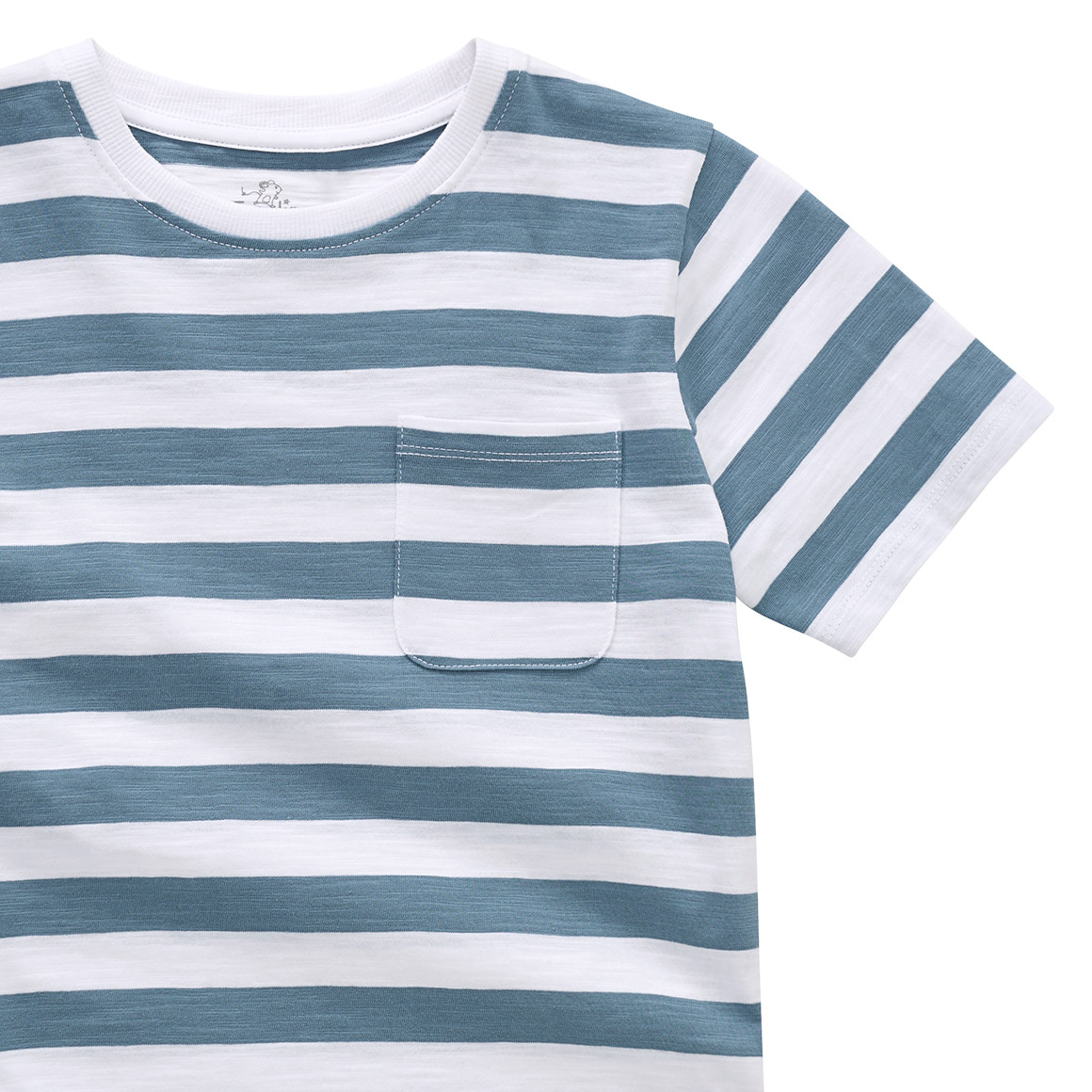 Topolino Jungen T-Shirt mit Streifen petrolblau / weiss