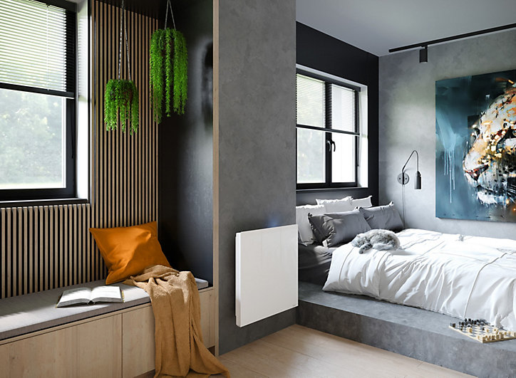 Radiateur électrique à inertie sèche pierre réfractaire Sauter Gyali tactile 1500W