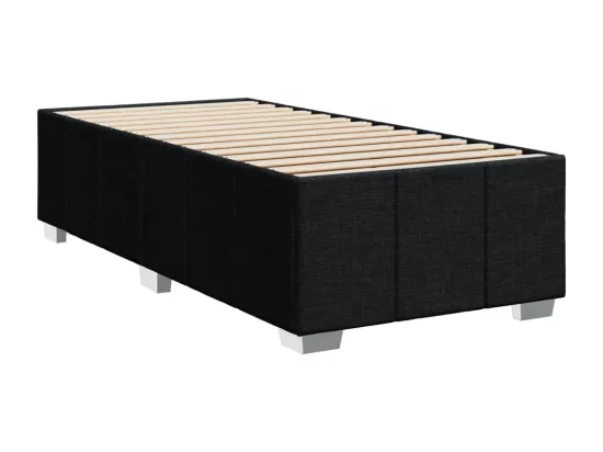 Sommier à lattes de lit avec matelas Noir 90x190 cm Tissu