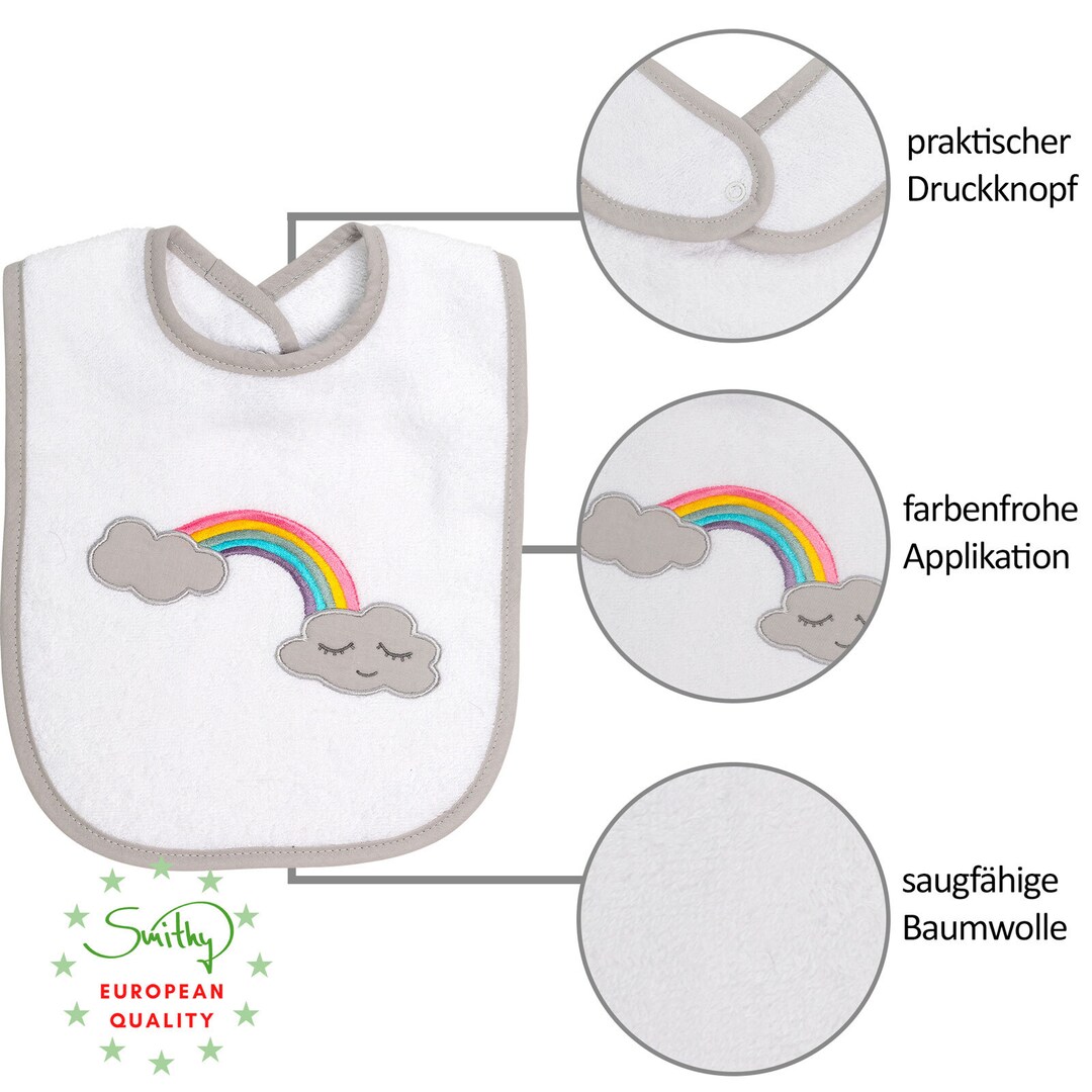 Smithy Frottier-Set WOLKE 3-teilig weiß