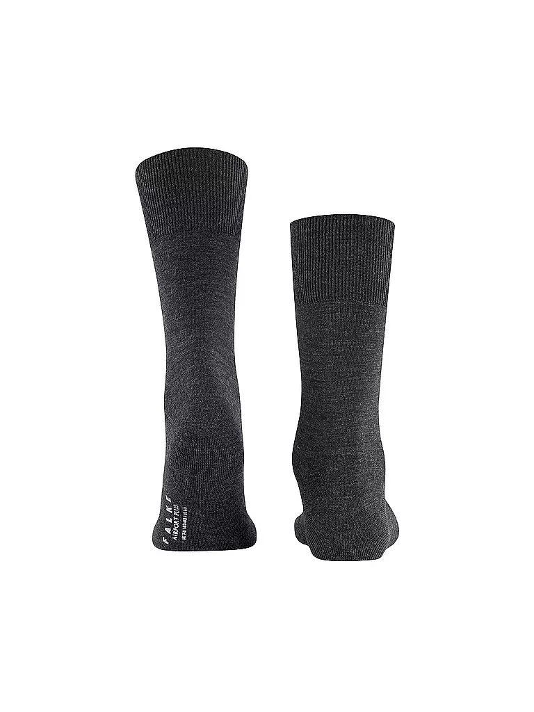 FALKE Socken AIRPORT PLUS anthracite melange grau
