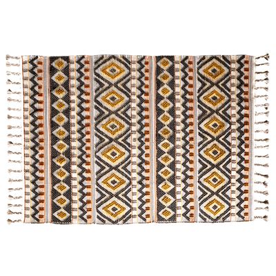 Tapis jacquard motifs tuftés