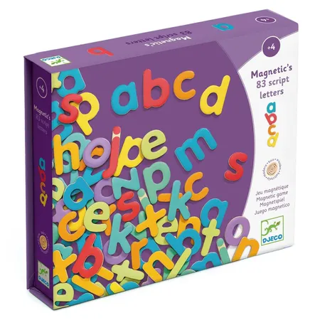 Djeco Holz Magnete: 83 script letters