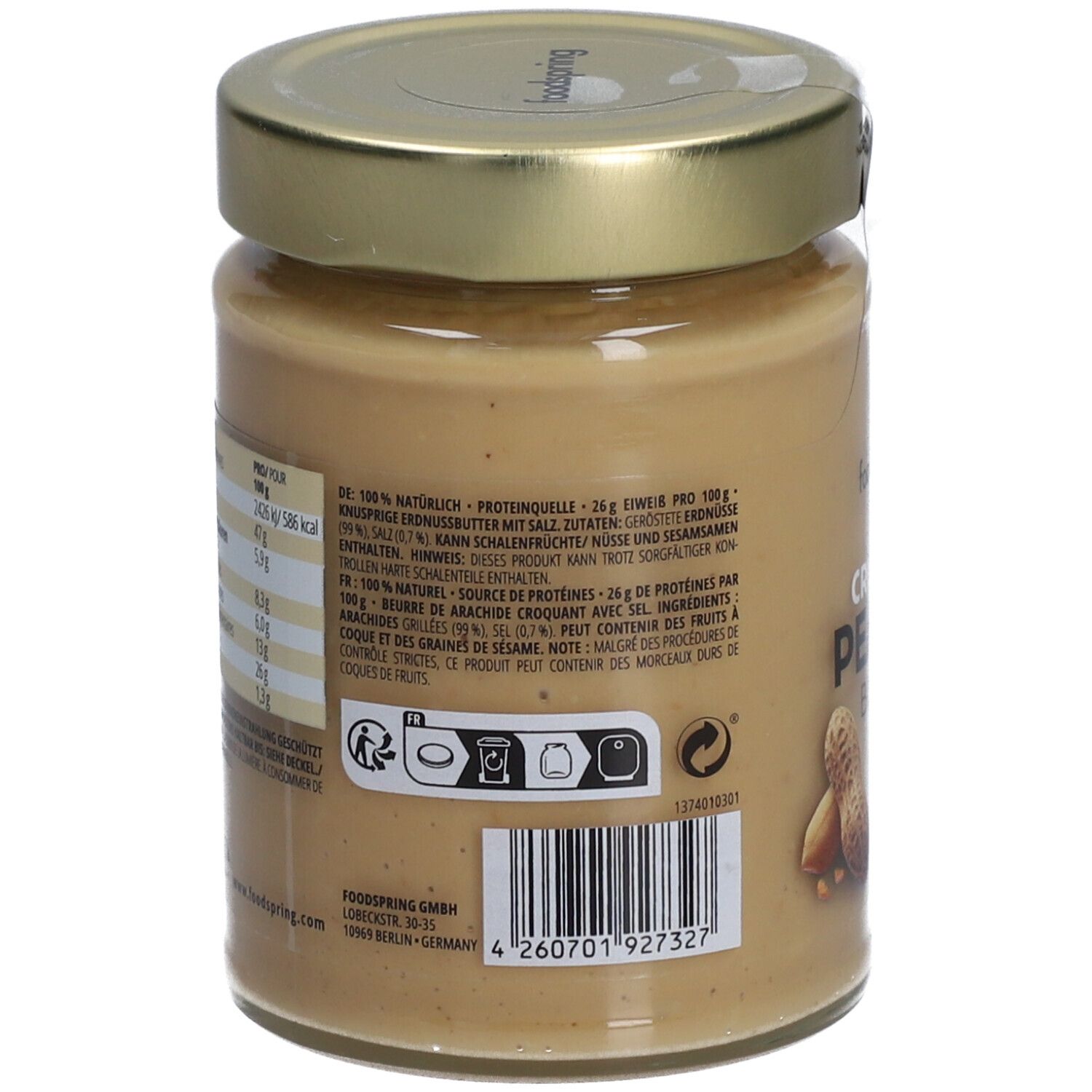foodspring® CRUNCHY PEANUT BUTTER SALTY