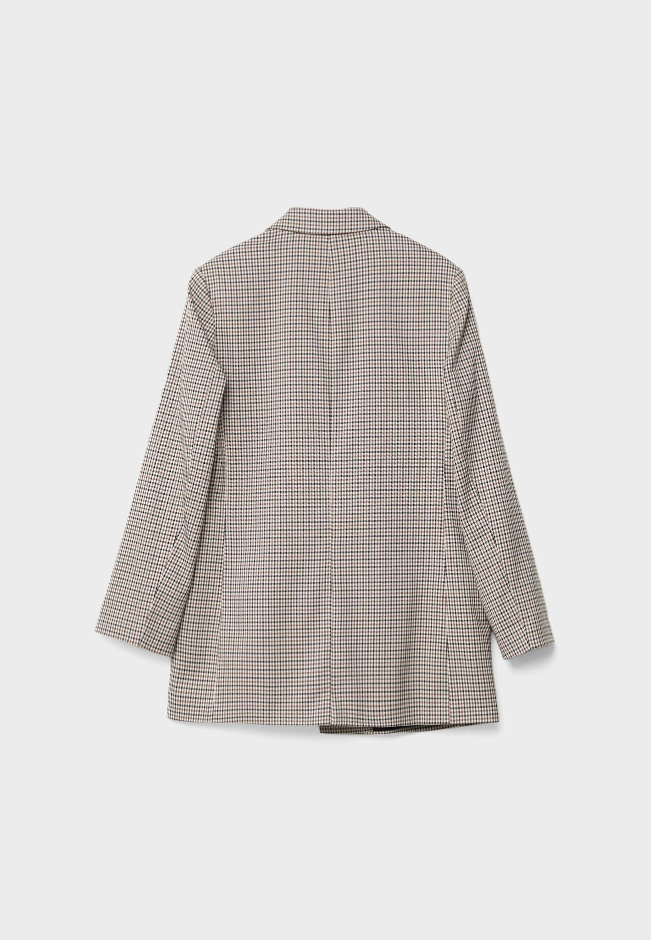 Blazer folgado com estampa pied-de-poule