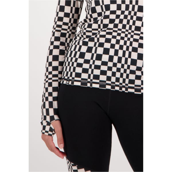 T-shirt thermique MONS ROYALE W CASCADE FLEX 200 1/4 ZIP CHECKERS