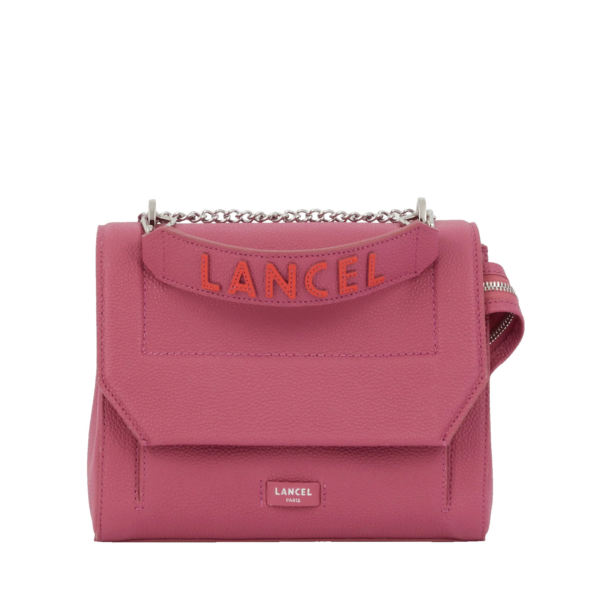Sac rabat M Ninon de Lancel-Cerise/Citrouille