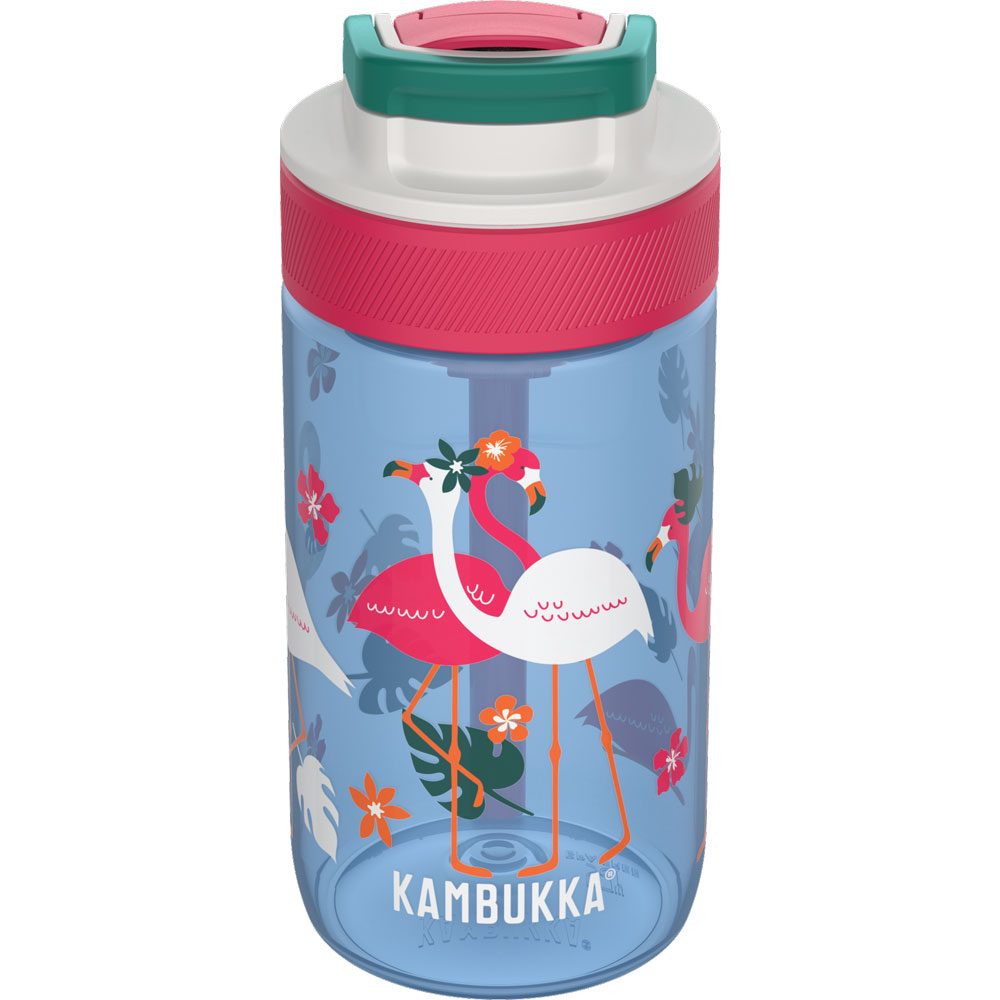 Kambukka Lagoon Trinkflasche Kinder 400ml blue flamingo