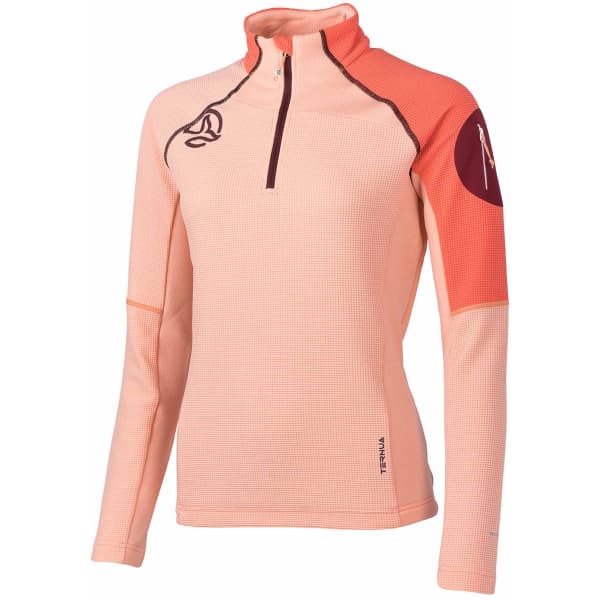 Sweat polaire randonnée TERNUA LEMIKA 1/2 ZIP W GRAPEFRUIT WASHED