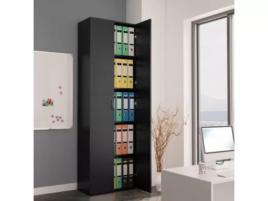 Armoire de bureau Noir 60 x 32x190