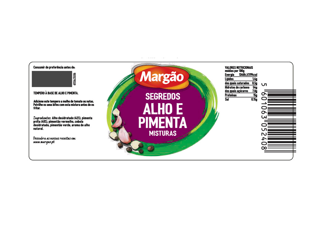 MISTURA MARGÃO ALHO E PIMENTA 50G