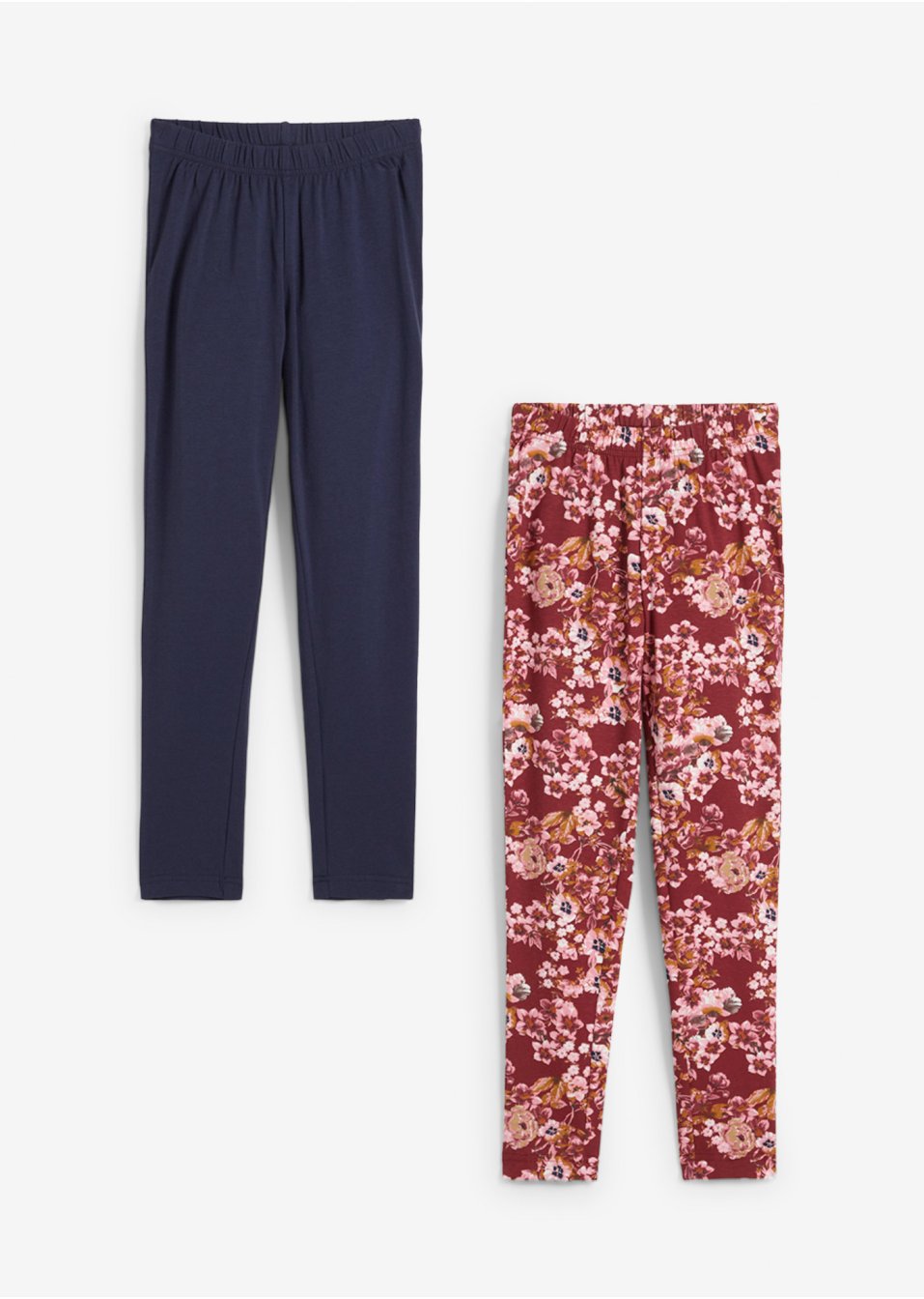 Lot de 2 leggings fille avec motif floral