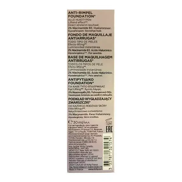Vichy LiftActiv Flexiteint 35 Fond de Teint Sand 30ml