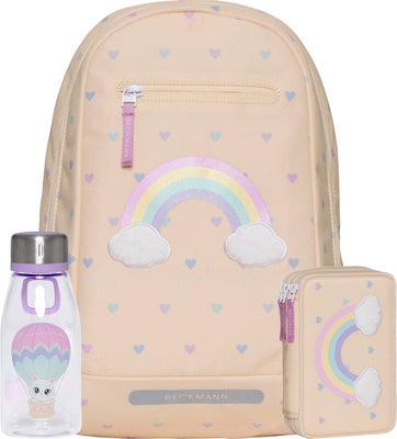 Beckmann Ryggsekk 12L inkl. Pennal & Flaske, Yellow Heart