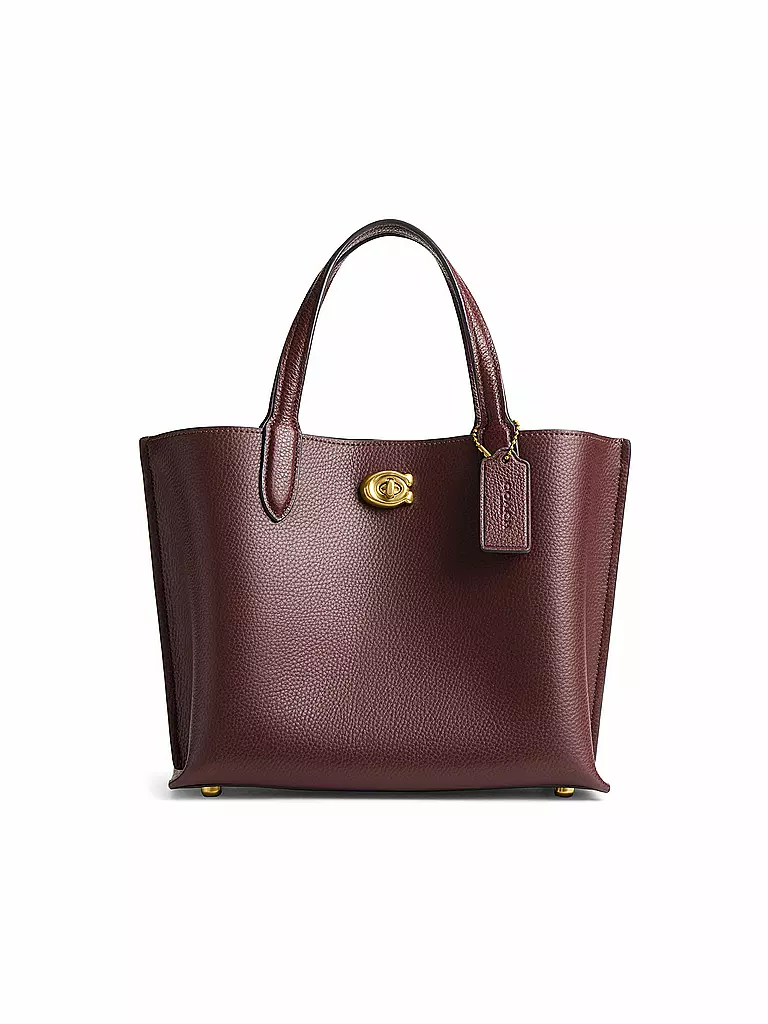 COACH Ledertasche - Mini Tote Bag WILLOW TOTE 24 dunkelrot