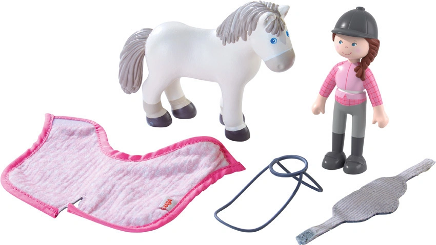 Spielfigur LITTLE FRIENDS – REITERIN & PFERD 5-teilig