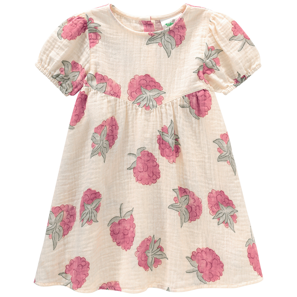 Topomini Pure Collection Baby Kleid aus Musselin creme