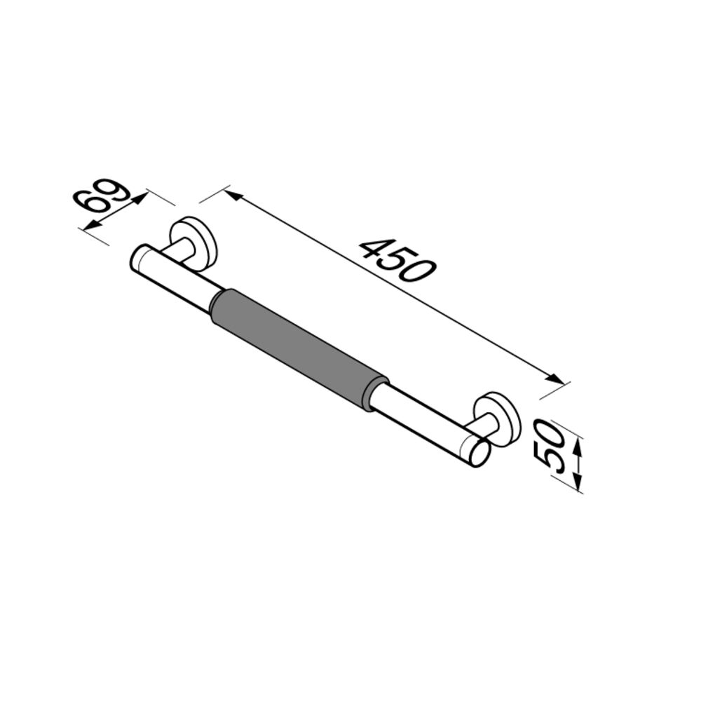 Geesa Comfort & Safety wandbeugel 45cm chroom/zwart