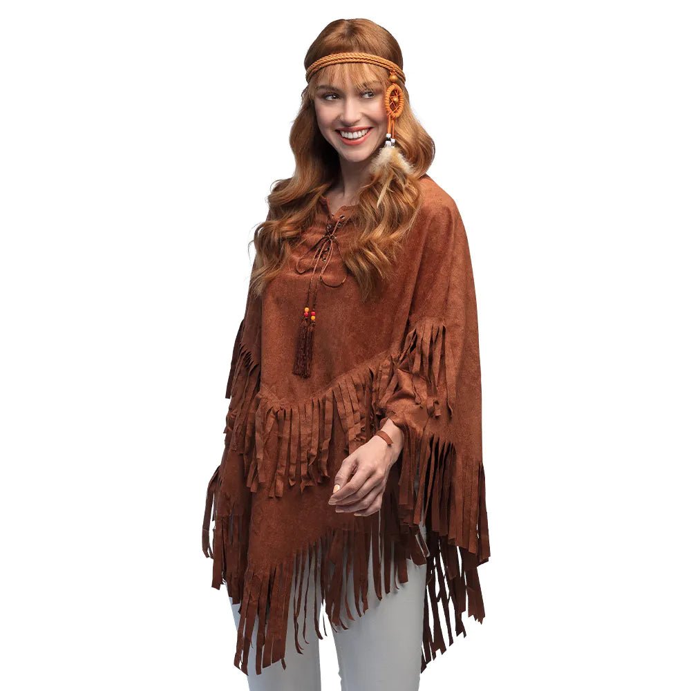 Hippie 60S Poncho Bruin