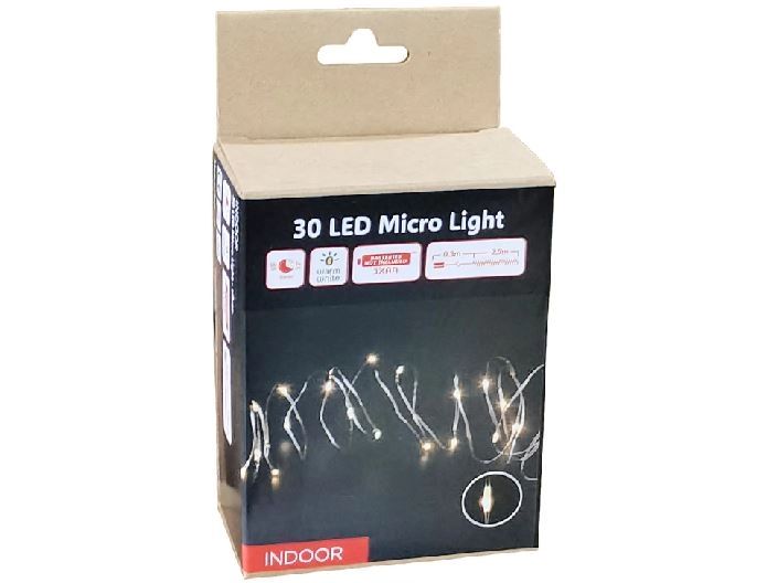 Dameco LED Micro Draht Lichterkette, 290 cm LED Angel Hair