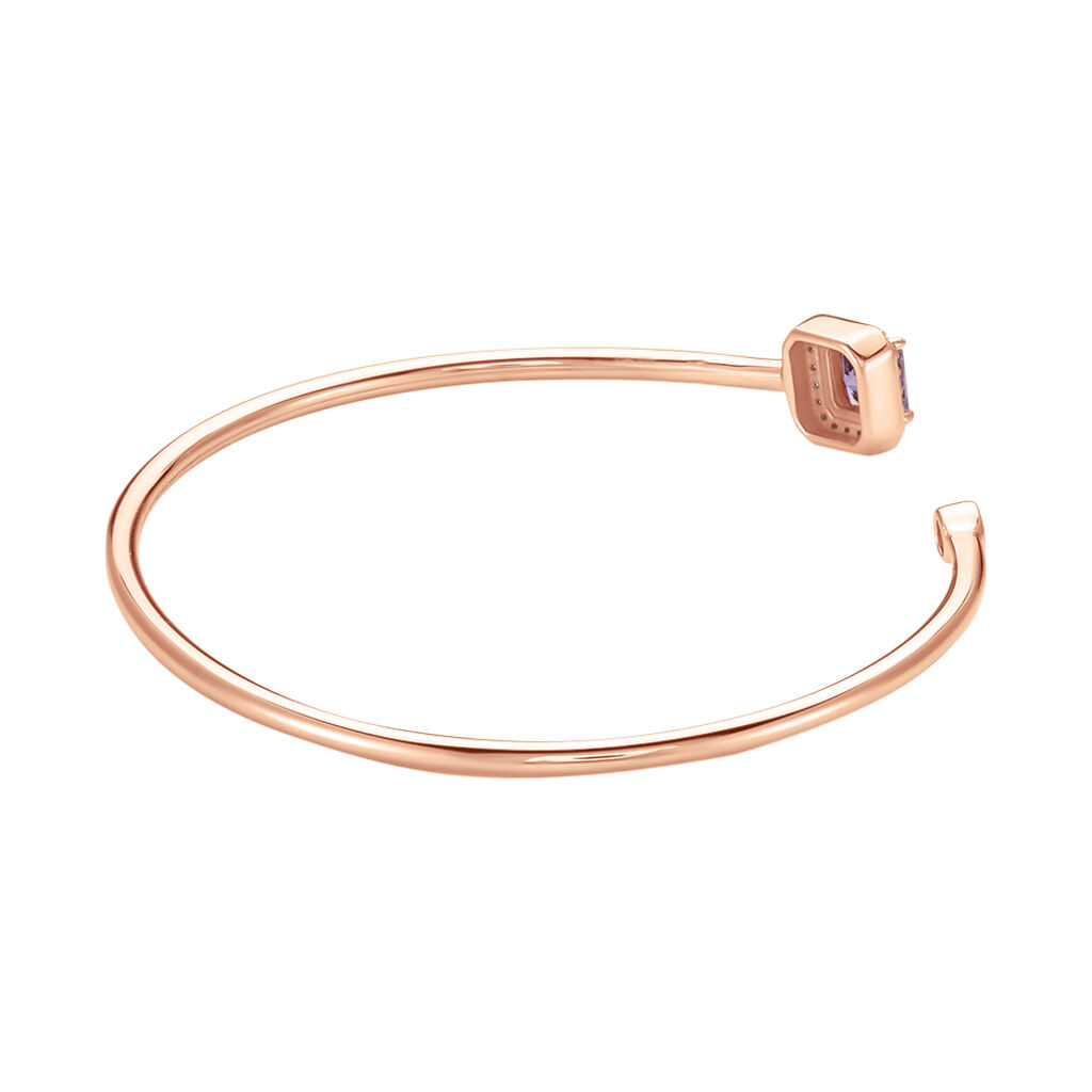Bracelet Jonc Purple Mood Argent Rose Oxyde De Zirconium