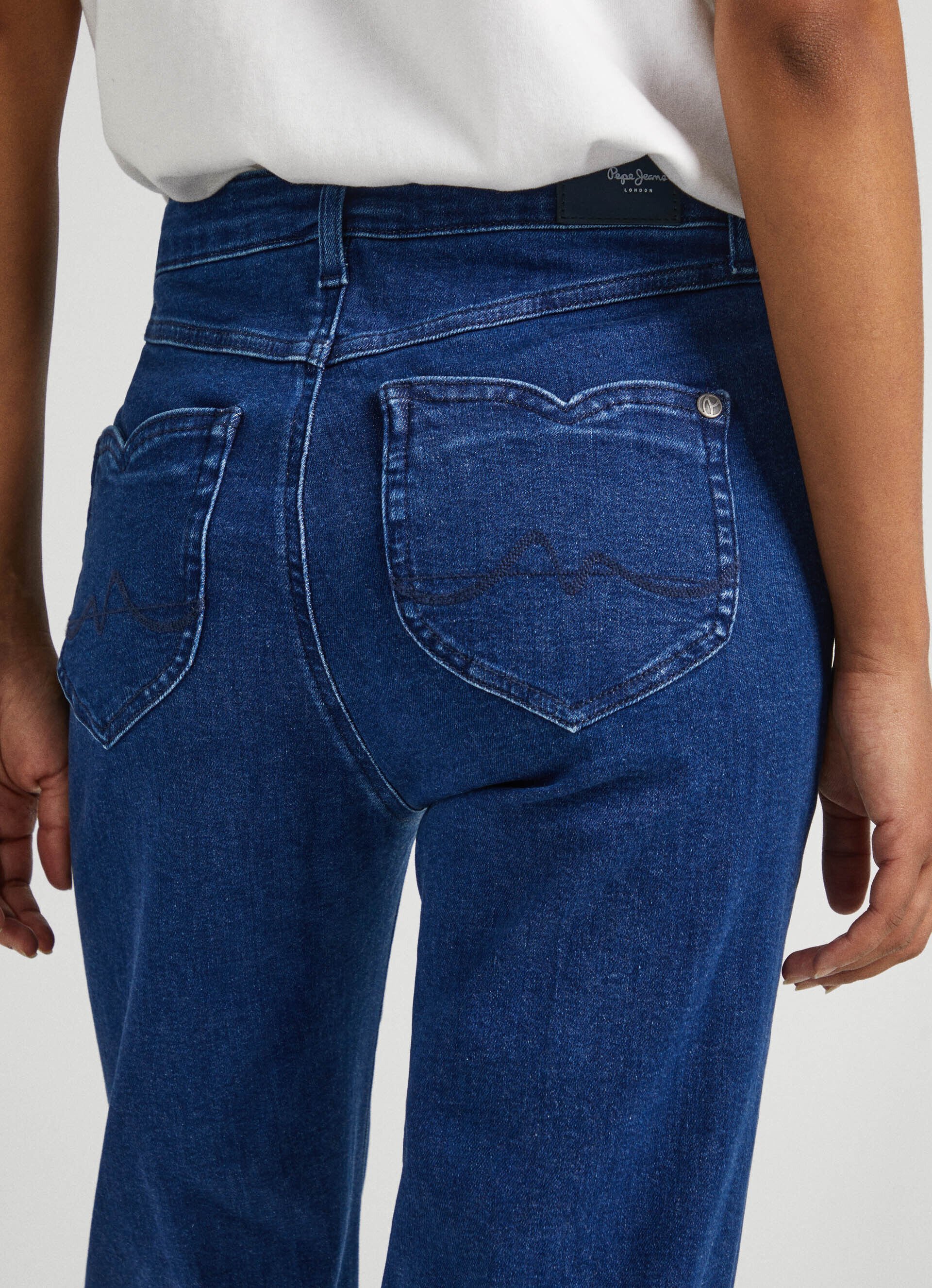 Calça jeans Willa Fit Flare de cintura alta - jeans