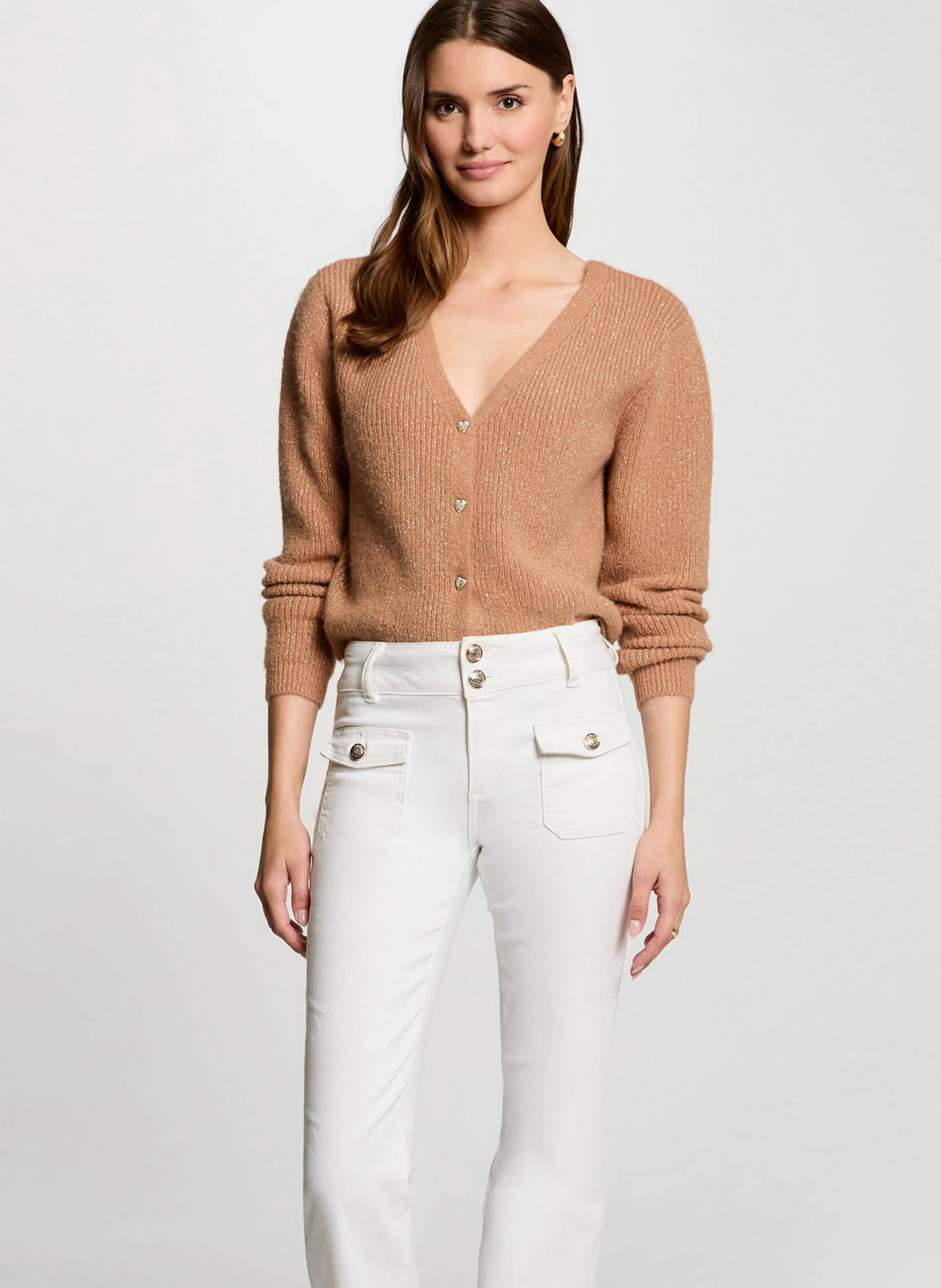 MIMO - Cardigan à col V | Marron