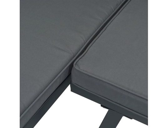 VIDAXL - Banc de jardin Bancs de jardin avec coussins lot de 2 acier enduit de poudr...