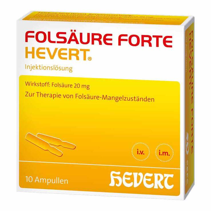 FOLSÄURE FORTE HEVERT® Ampullen, 10X2 ml