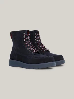 Botas de tornozelo de camurça com cadarço